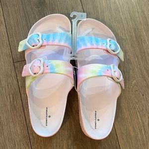 Stoney Clover tie dye sandals, size 9, NWT